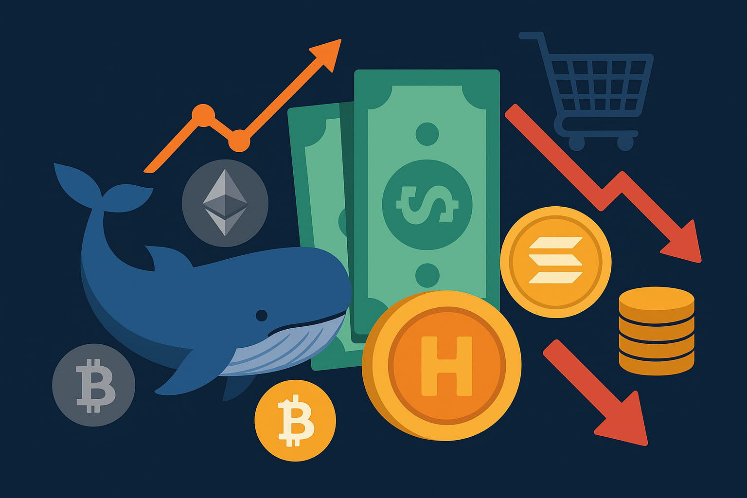 Co kupują, sprzedają i posiadają organizacje WHALES na rynku kryptowalut