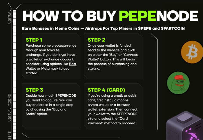  How to buy $PEPENODE tokens in the presale.