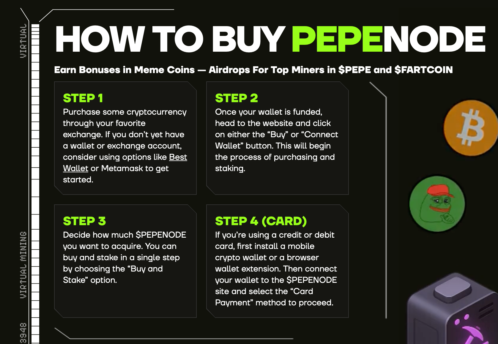 So kaufen Sie $ pepenode -Token im Vorverkauf.