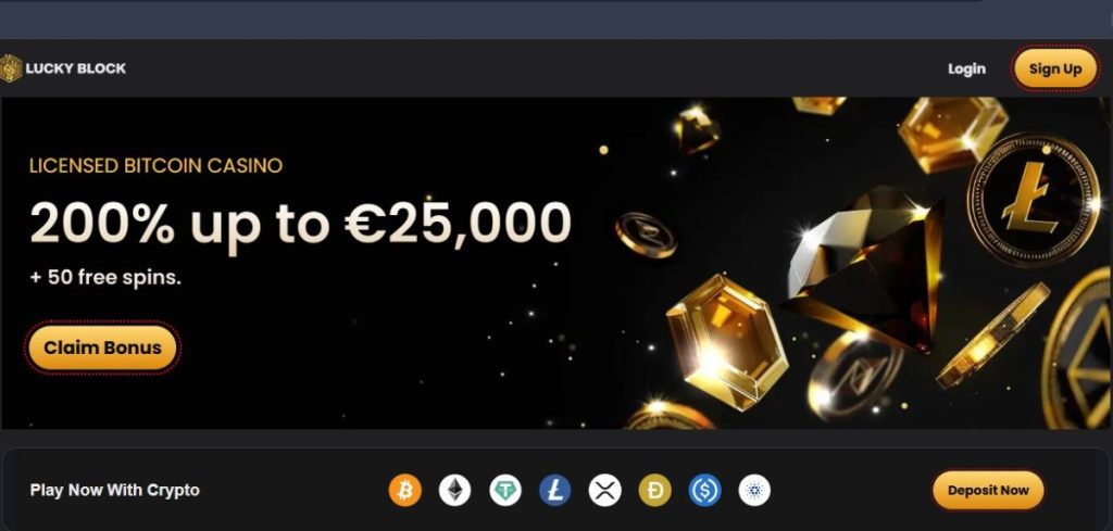 4. Lucky Block – Privacy-Focused Crypto Casino With Instant Access
