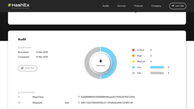 $MAGA audit by HashEx.