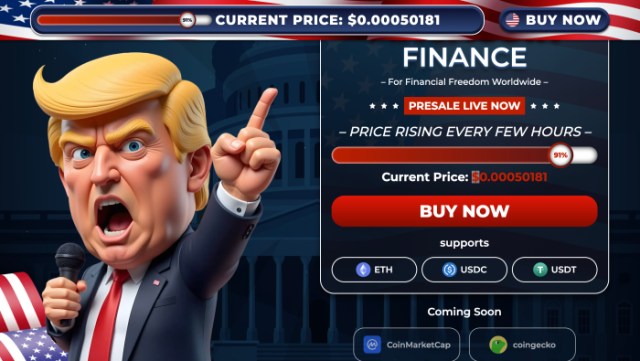 The $MAGA presale widget.