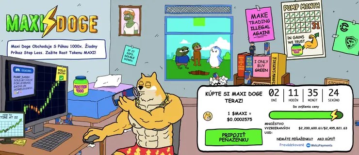 Maxi Doge altcoin predpredaj