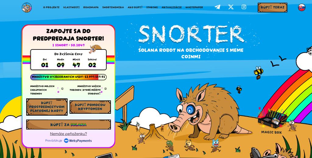 Nový Token Snorter Token ($SNORT) Priťahuje Pozornosť