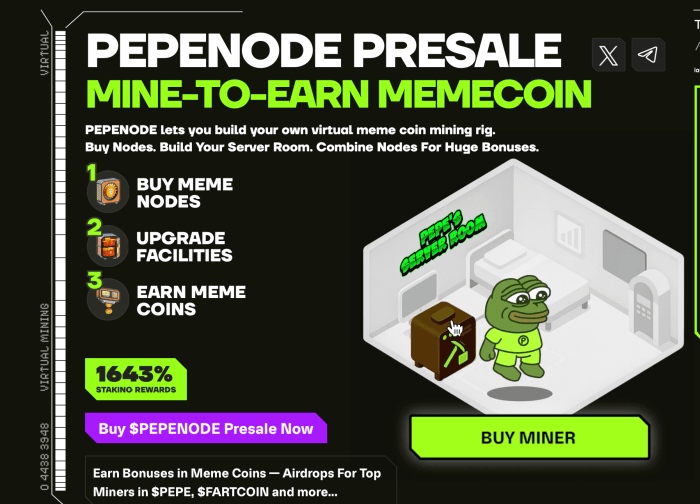 PepeNode game concept.