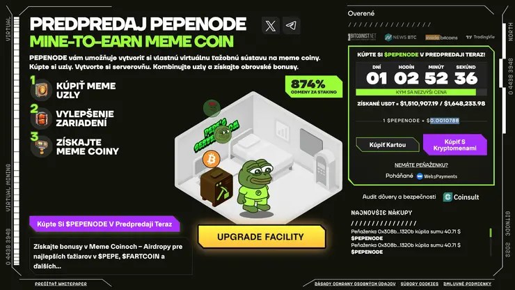 PepeNode najlepšie kryptomeny október