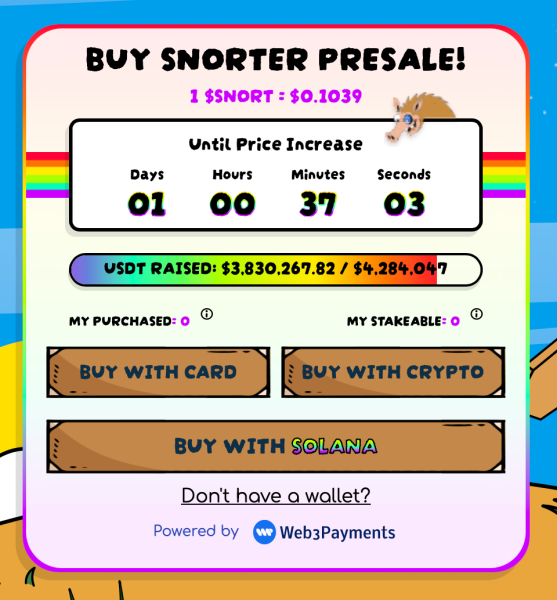  $SNORT presale is now live.