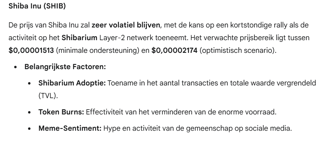 Gemini Ai sagt Shiba Inu voraus