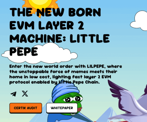 Snippet of the Little Pepe presale page.