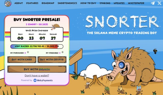 Snorter Token ($SNORT) live presale info
