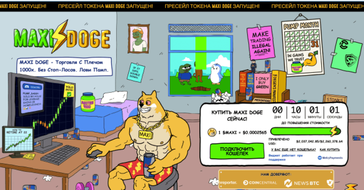скриншот с сайта maxi doge