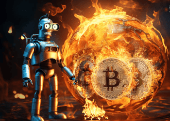 робот и Биткоин