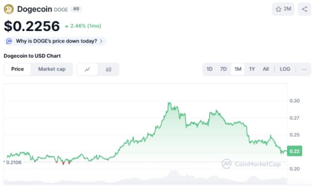 $DOGE price chart CoinMarketCap
