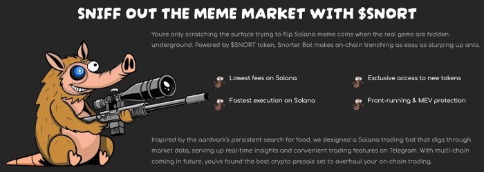 Snorter Bot ($SNORT) key benefits for token holders