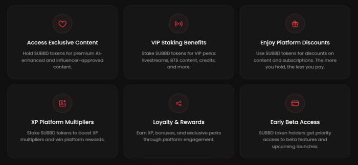 The benefits of holding $SUBBD.