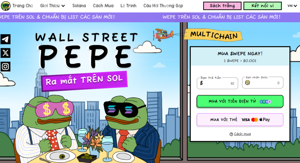 3. WEPE SOL (WEPE) – Tốc độ cao, phí thấp trên Solana