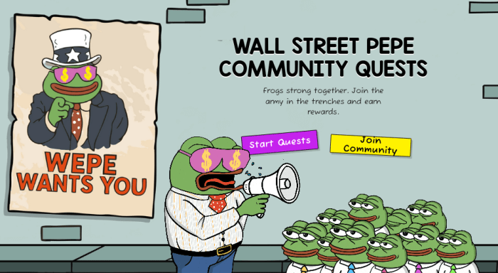 WEPE’s community quests announcement.