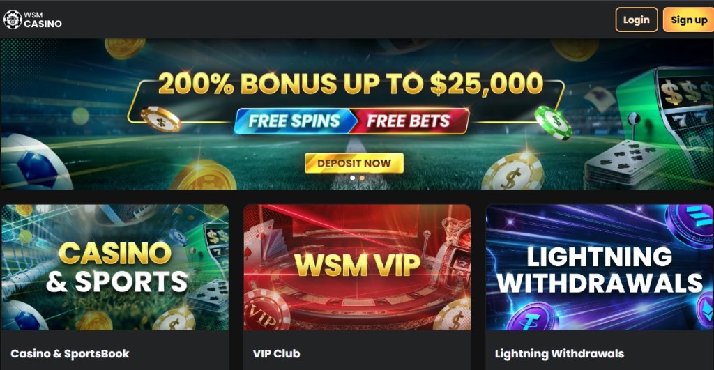 8. WSM Casino – Mobile-First Casino With Tailored Bonuses