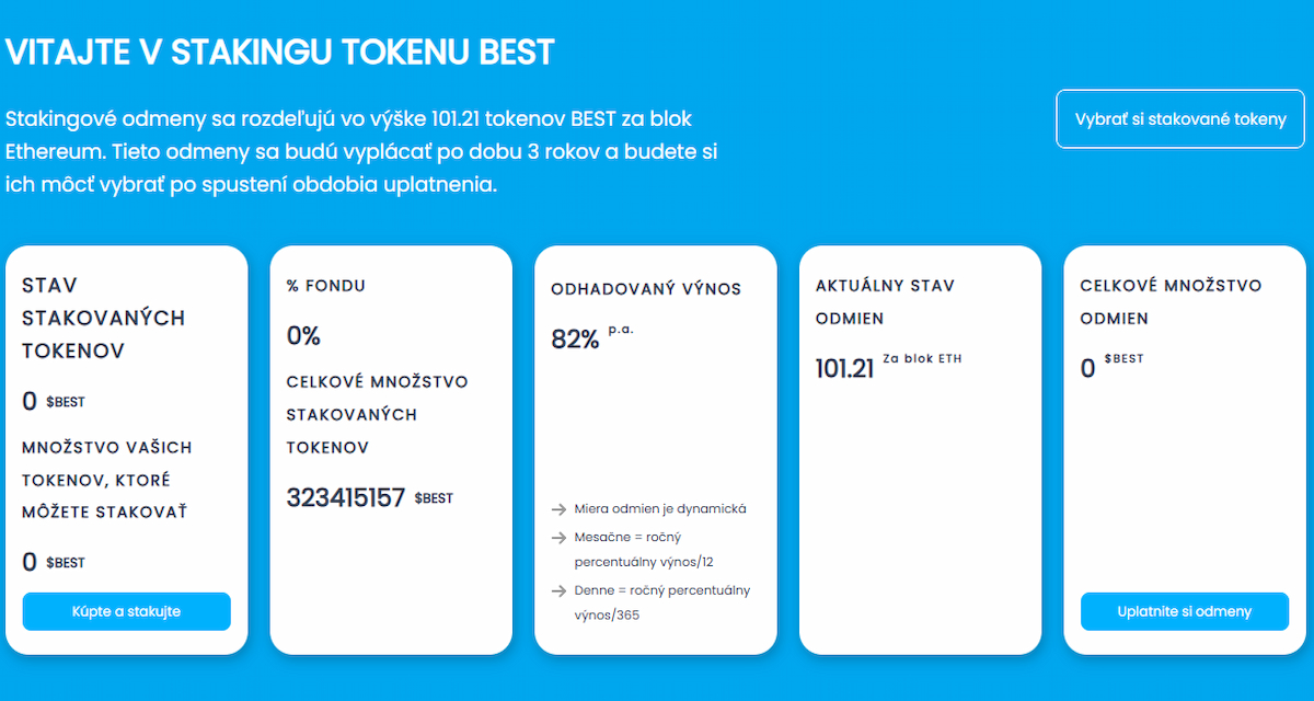 Tokenomika, staking a rozvoj