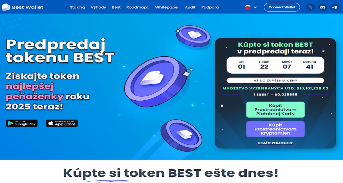 Best Wallet Token — Úžitkový token pre multi-chain peňaženku s prístupom k predpredajom