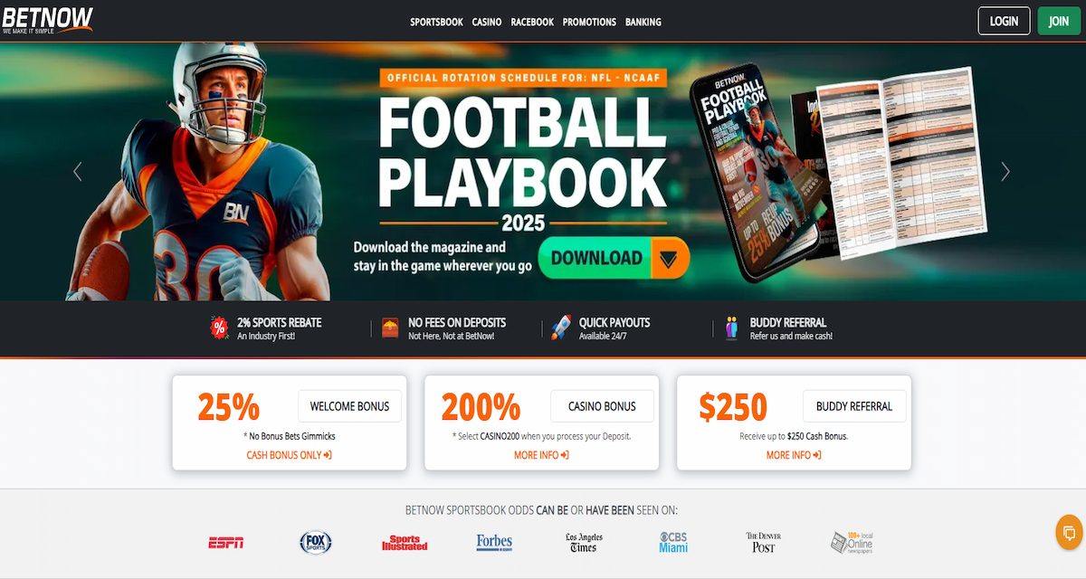 BetNow – User-friendly site offering simple navigation and reliable betting options