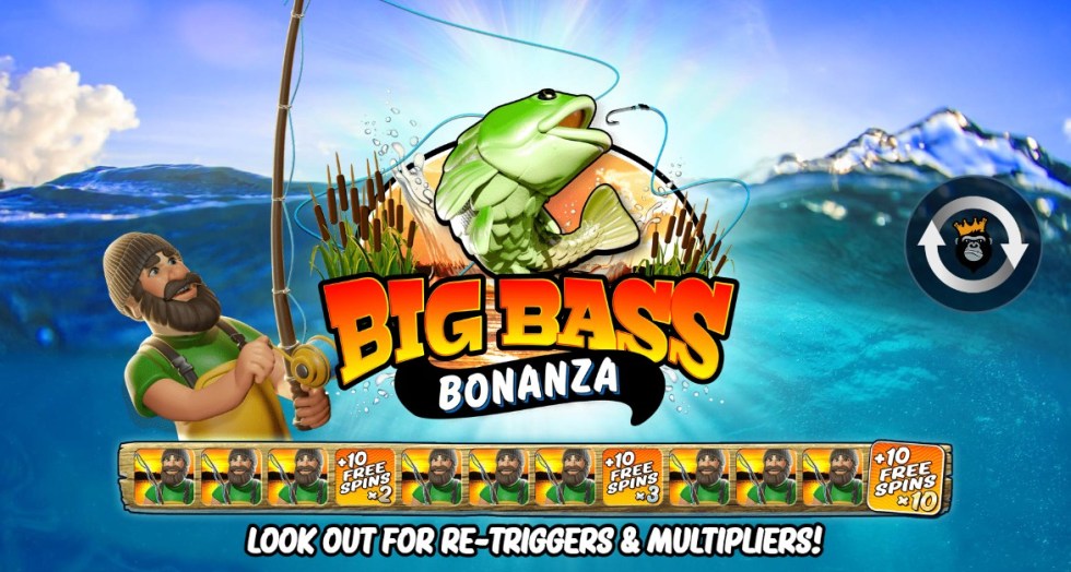 Tela do slot Big Bass Bonanza (Reel Kingdom)