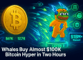 Whales Buy Almost $100K Bitcoin Hyper as Presale Surges Past $18M