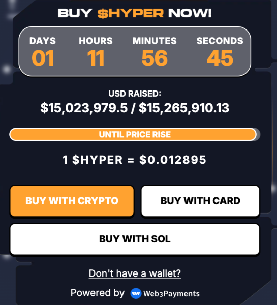 Bitcoin Hyper raised 15M.