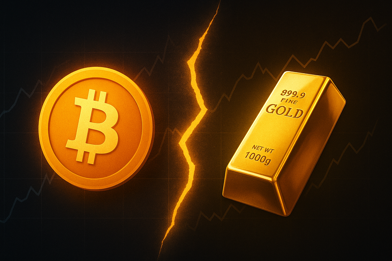 Bitcoin crumbling from gold, but the conjunction of the long time lasts