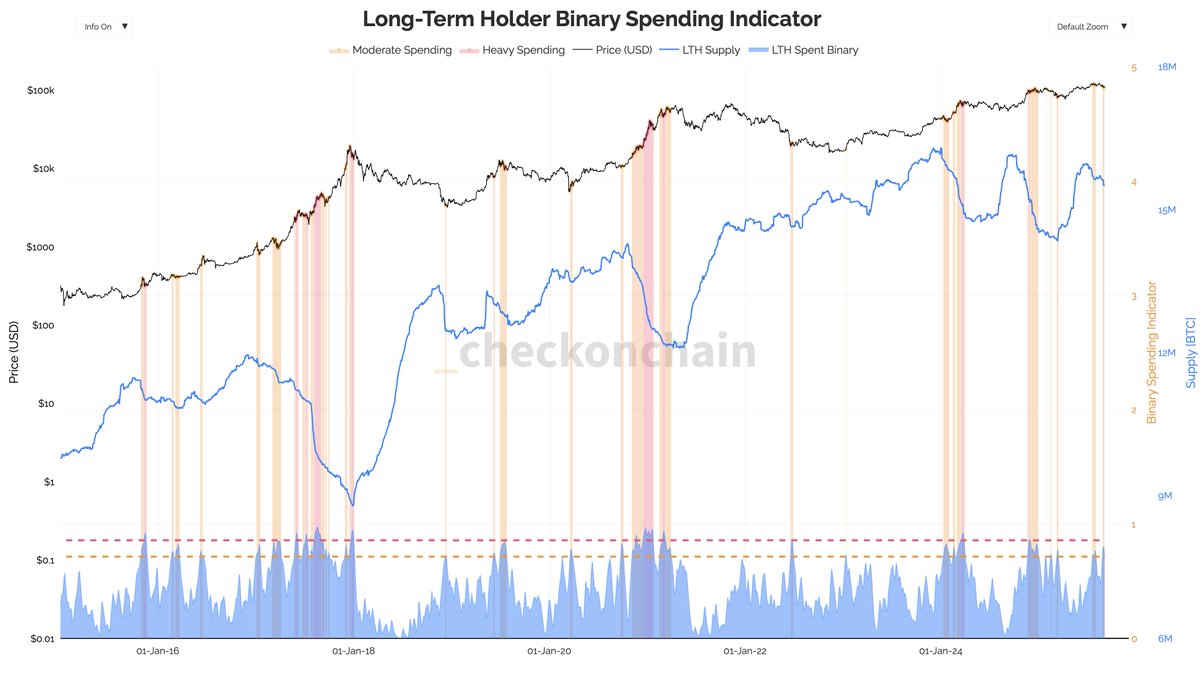 Bitcoin Langzeithalter Binärausgabenanzeige | Quelle: Darkfost