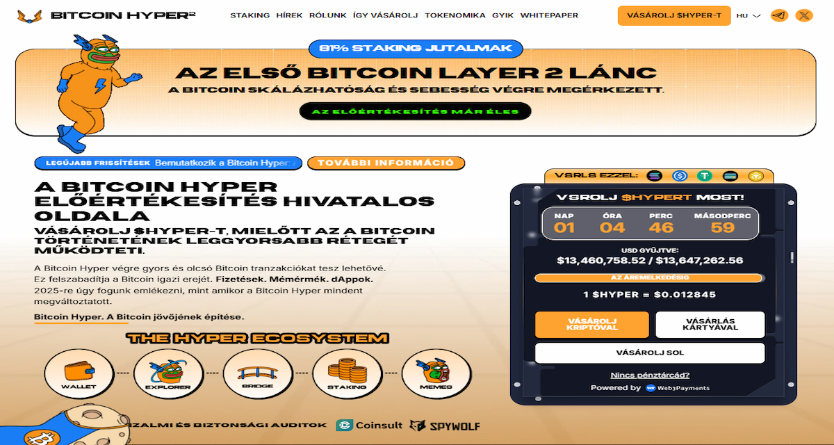 Bitcoin Hyper — SVM-alapú BTC Layer-2 a sebességért