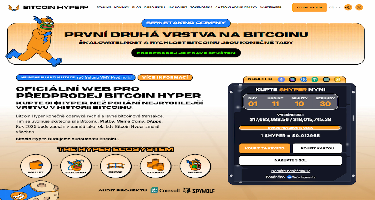 Bitcoin Hyper – BTC rollup s výkonem na úrovni Solany
