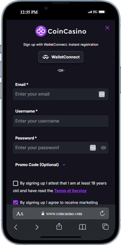 2. Create an Account