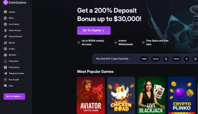 coincasino nopea kasino