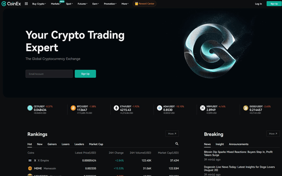 coinex ανταλλακτήρια κρυπτονομισμάτων με χαμηλές χρεώσεις