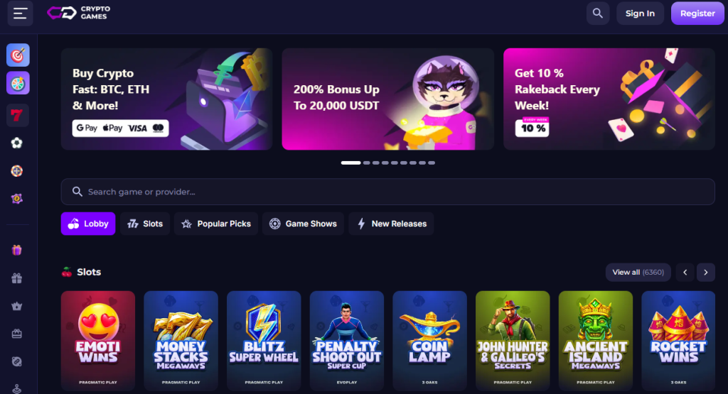 9. Crypto Games – Bingo Variety Meets Crypto Play