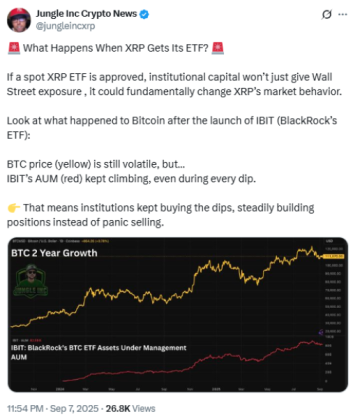 Crypto analyst Jungle discussed potential XRP ETF momentum on X.