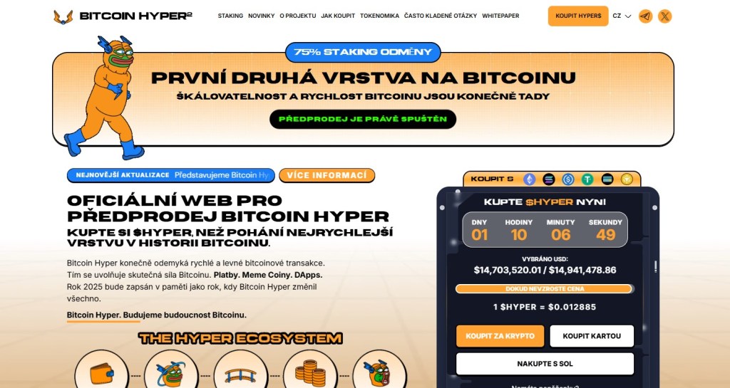 1. Bitcoin Hyper ($HYPER) – Posílení Blockchainu Bitcoinu Výkonem Na Míru Solana