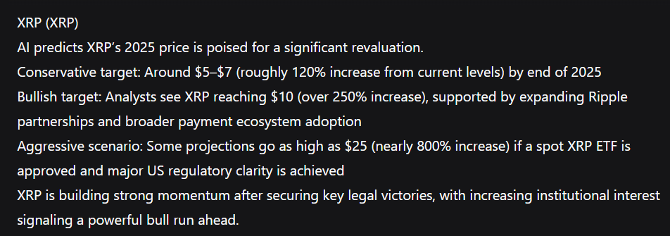 Predikce Deepseeku ohledně XRP