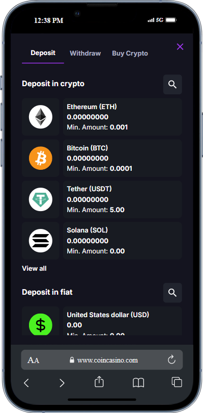 3. Deposit Funds