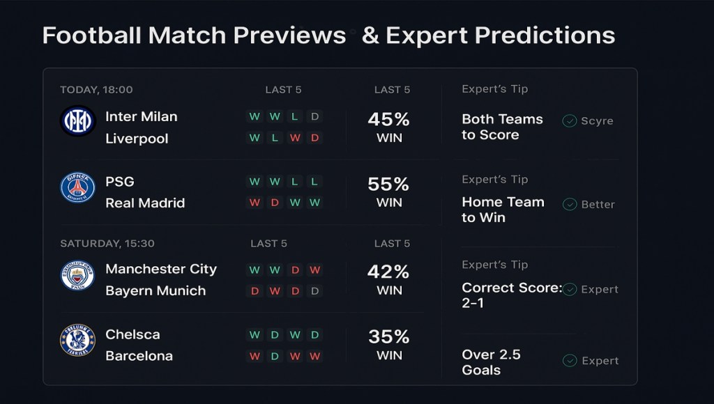 image of football match previews and expert predictions on a global betting site