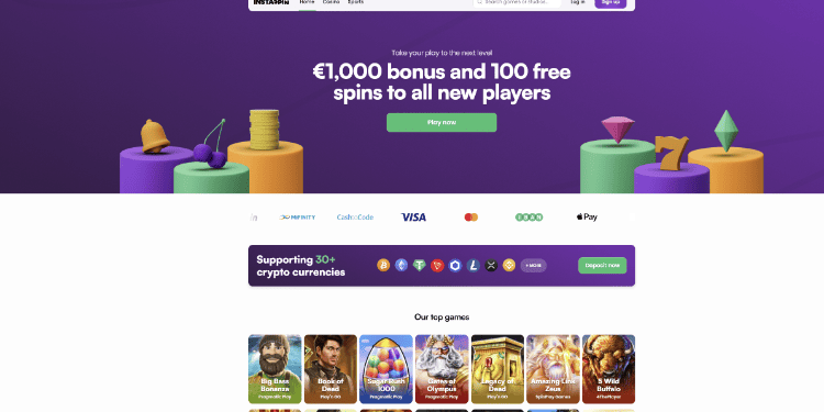 5. Instaspin – online kazino su įspūdingomis live žaidimų galimybėmis