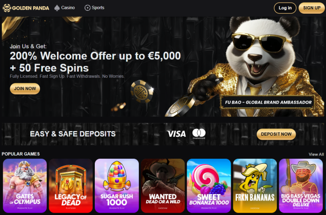 golden panda bitcoin casino
