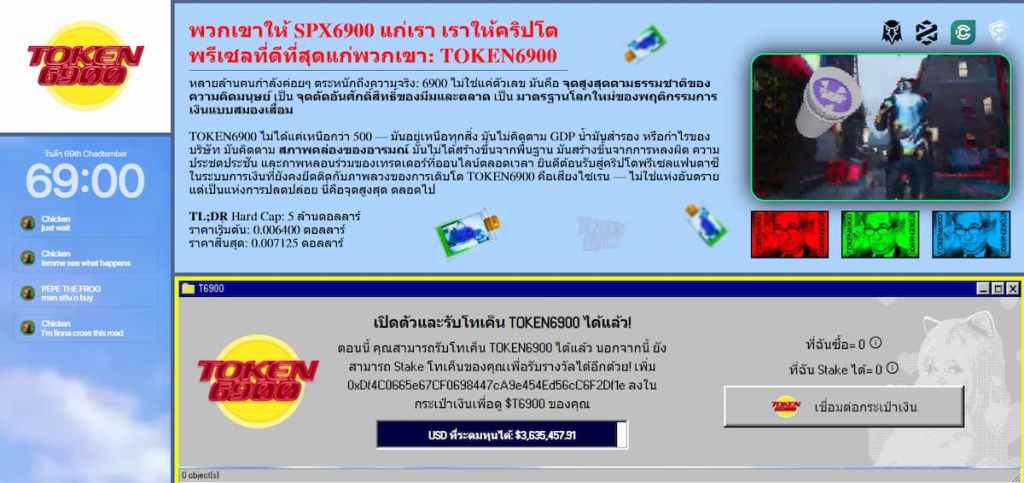 TOKEN6900 (T6900) — โทเคโนมิกส์ที่โปร่งใสและเน้นชุมชน