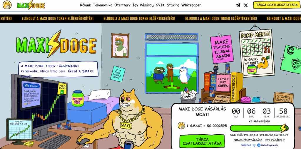Maxi Doge (MAXI): Meme coin piaci potenciállal