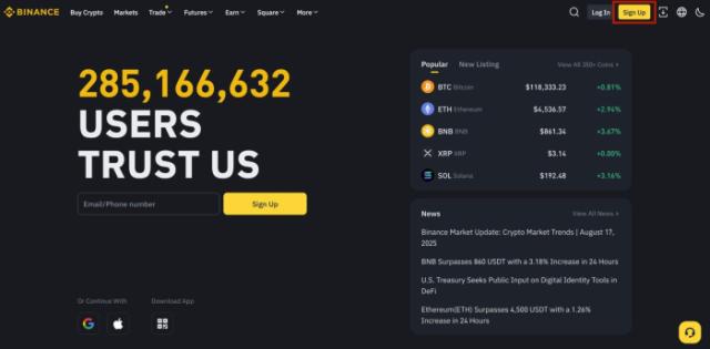 Sign up to a trading platform if you haven’t already.