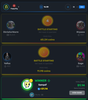 SkinsLuck coinflip battles.