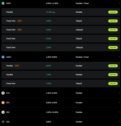 Bitunix Earn feature with flexible and fixed terms.