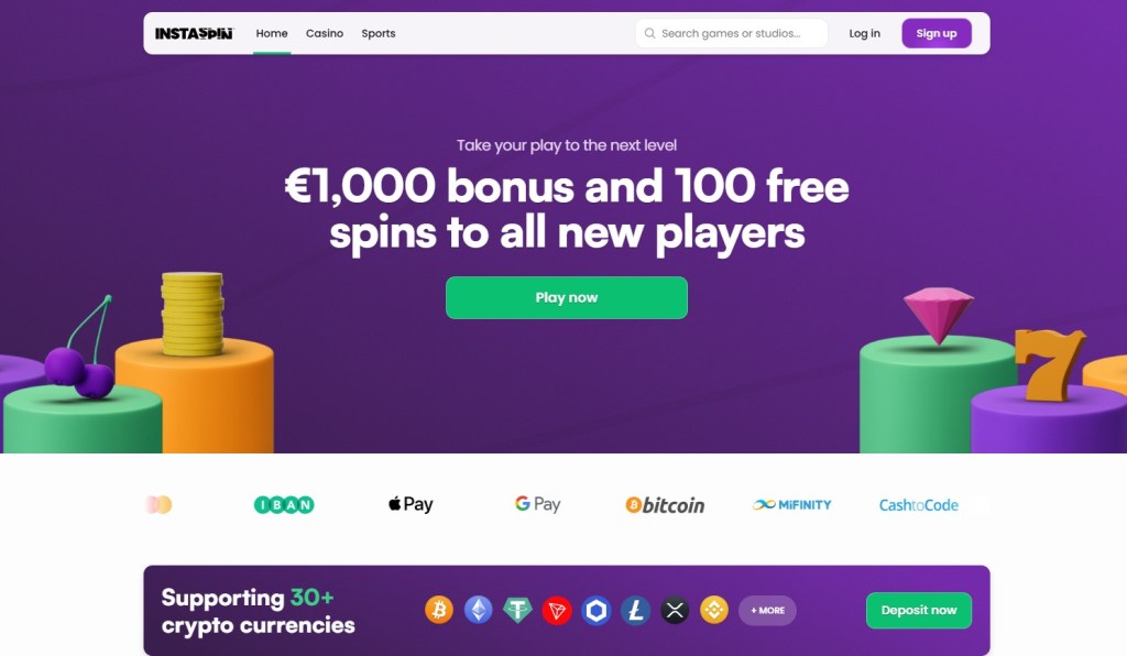 8. Instaspin – Fast football betting with extras across sports