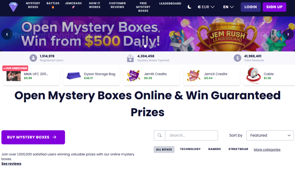 2. Jemlit – Dažādas noslēpumainas kastes un caurspīdīgas izredzes